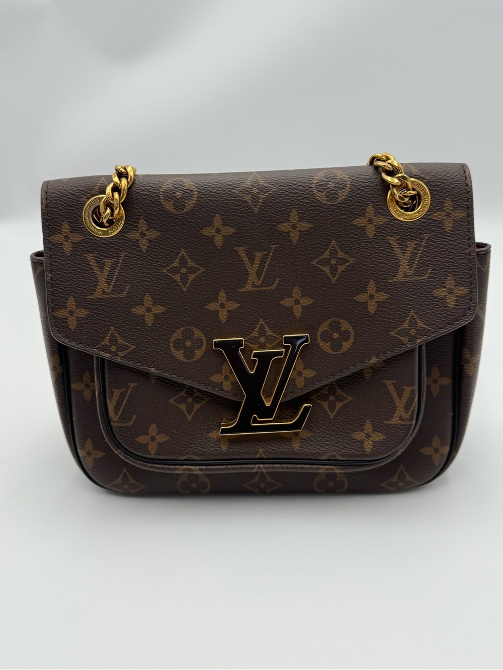 Louis Vuitton 2023 Microchipped Brown Monogram Passy Bag